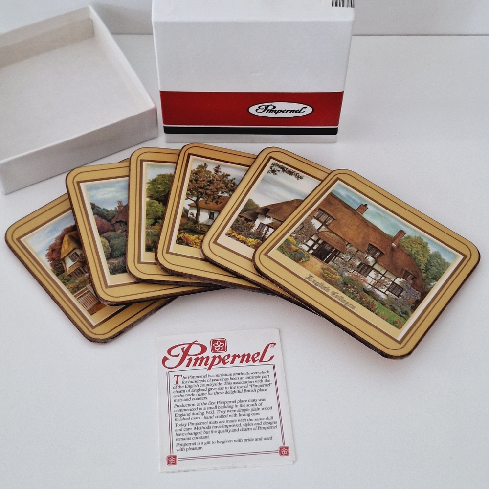 Pimpernel "English Cottages" coasters - NIB